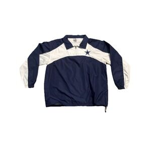 Vintage Y2K Dallas Cowboys Authentic 1/4 Zip Fleece Pullover Jacket Lined XL